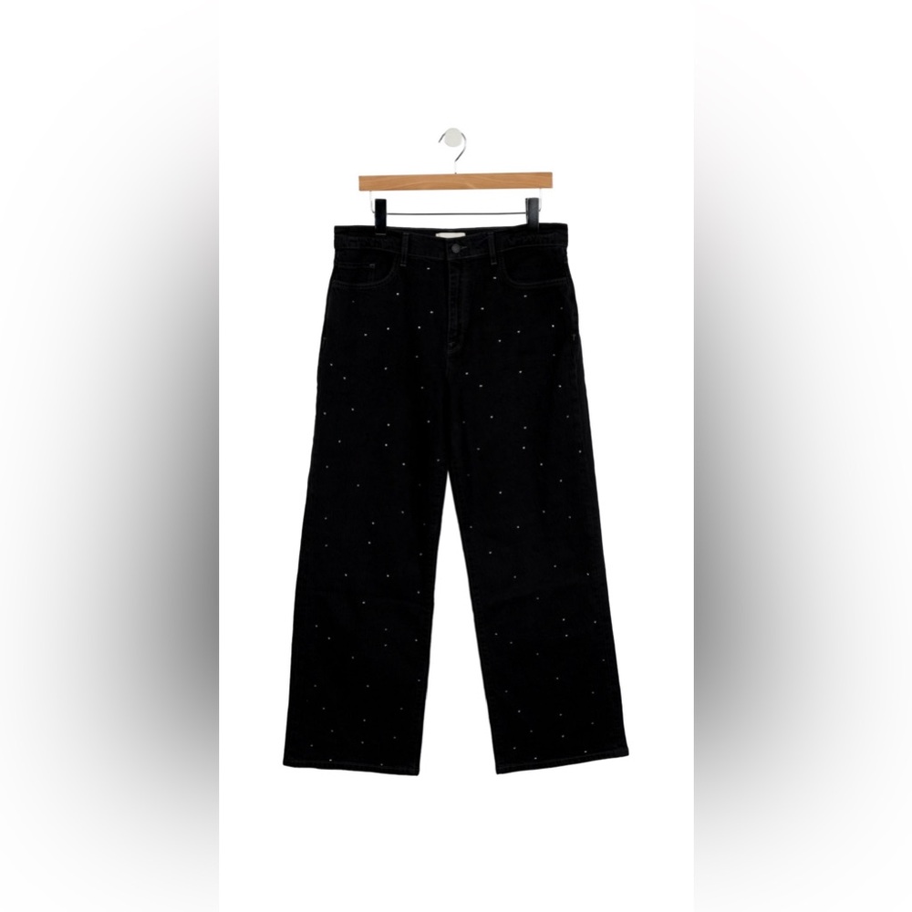 Triarchy Wide Leg black embellished jeans size 29